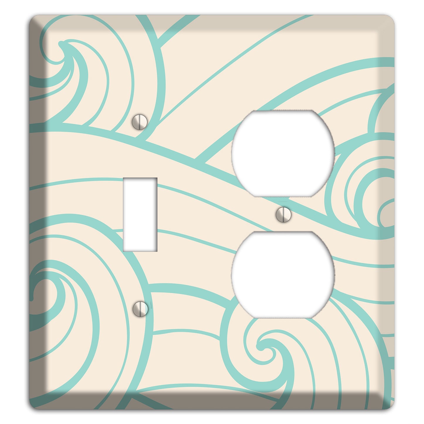 Abstract Curl Cream Toggle / Duplex Wallplate