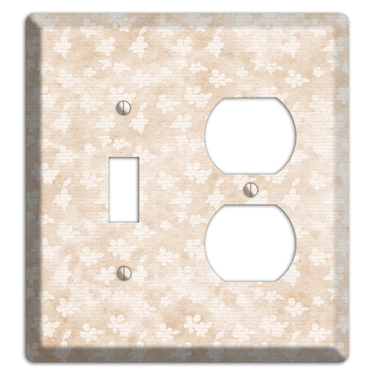 White Linen Neutral Texture Toggle / Duplex Wallplate