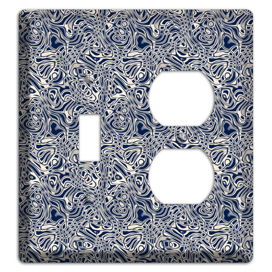 Blue Psychedelic Swirl Toggle / Duplex Wallplate