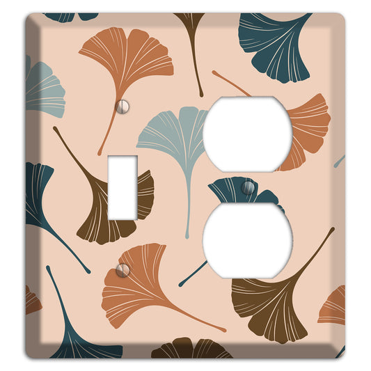 Blush Ginkgo Leaves Toggle / Duplex Wallplate