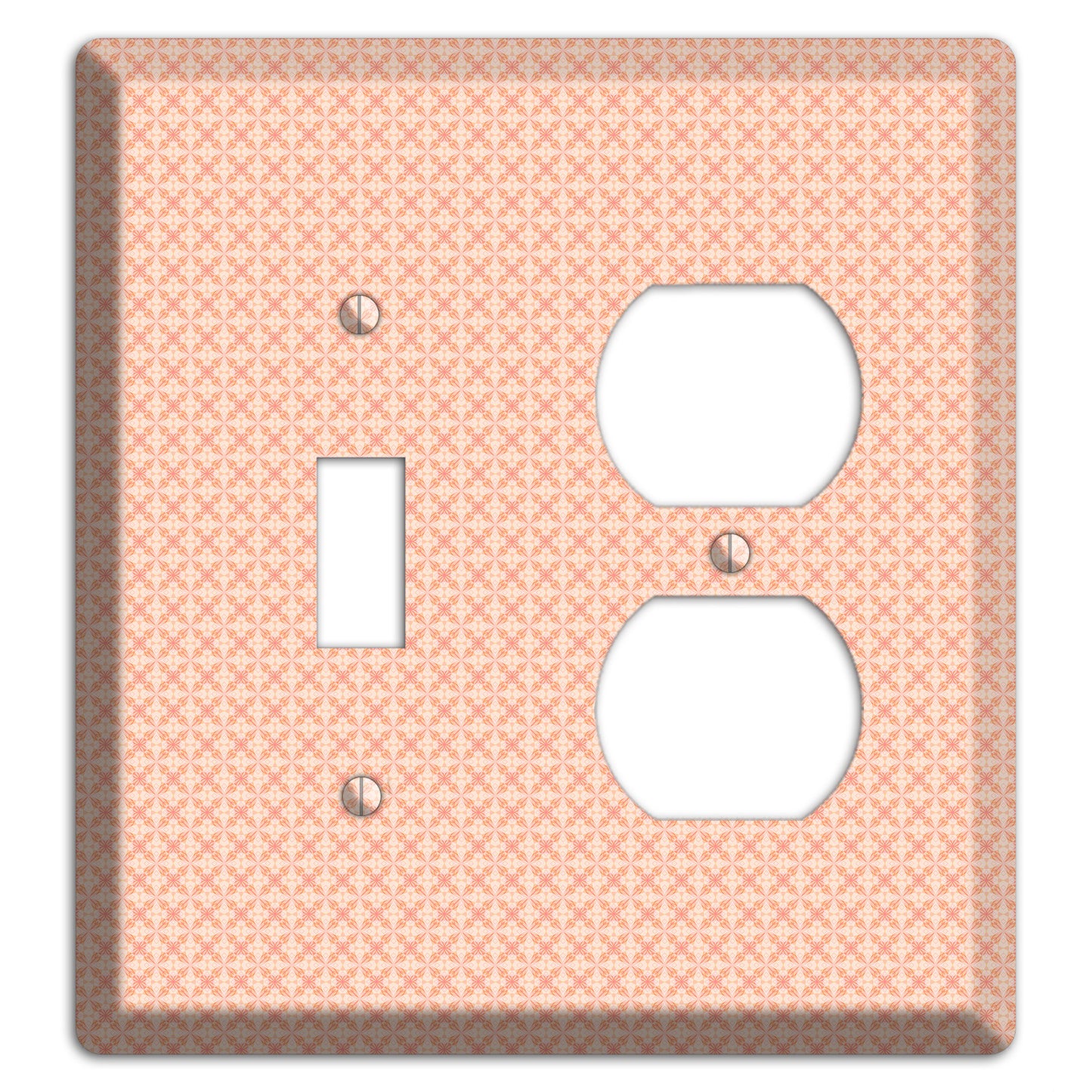 Peach Quatrefoil Toggle / Duplex Wallplate