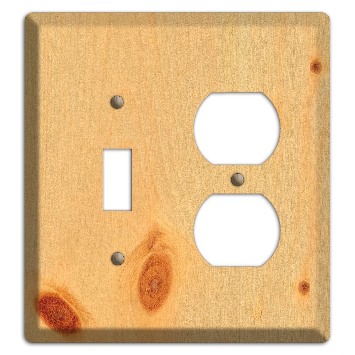 Pine Wood Toggle / Duplex Outlet Cover Plate