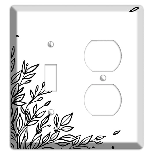 Hand-Drawn Floral 17 Toggle / Duplex Wallplate