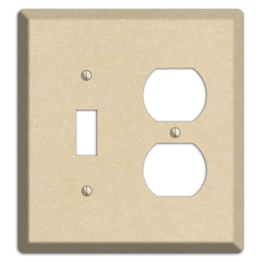 Double Pearl Lusta Kraft Toggle / Duplex Wallplate