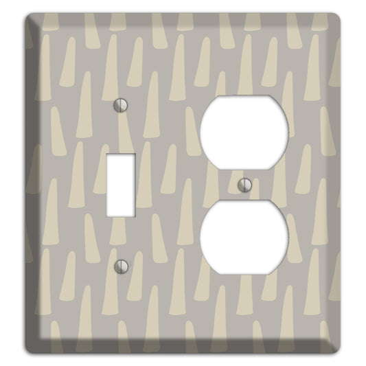 Simple Scandanavian Style HH Toggle / Duplex Wallplate