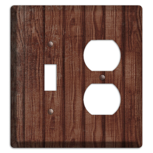 Saddle Weathered Wood Toggle / Duplex Wallplate