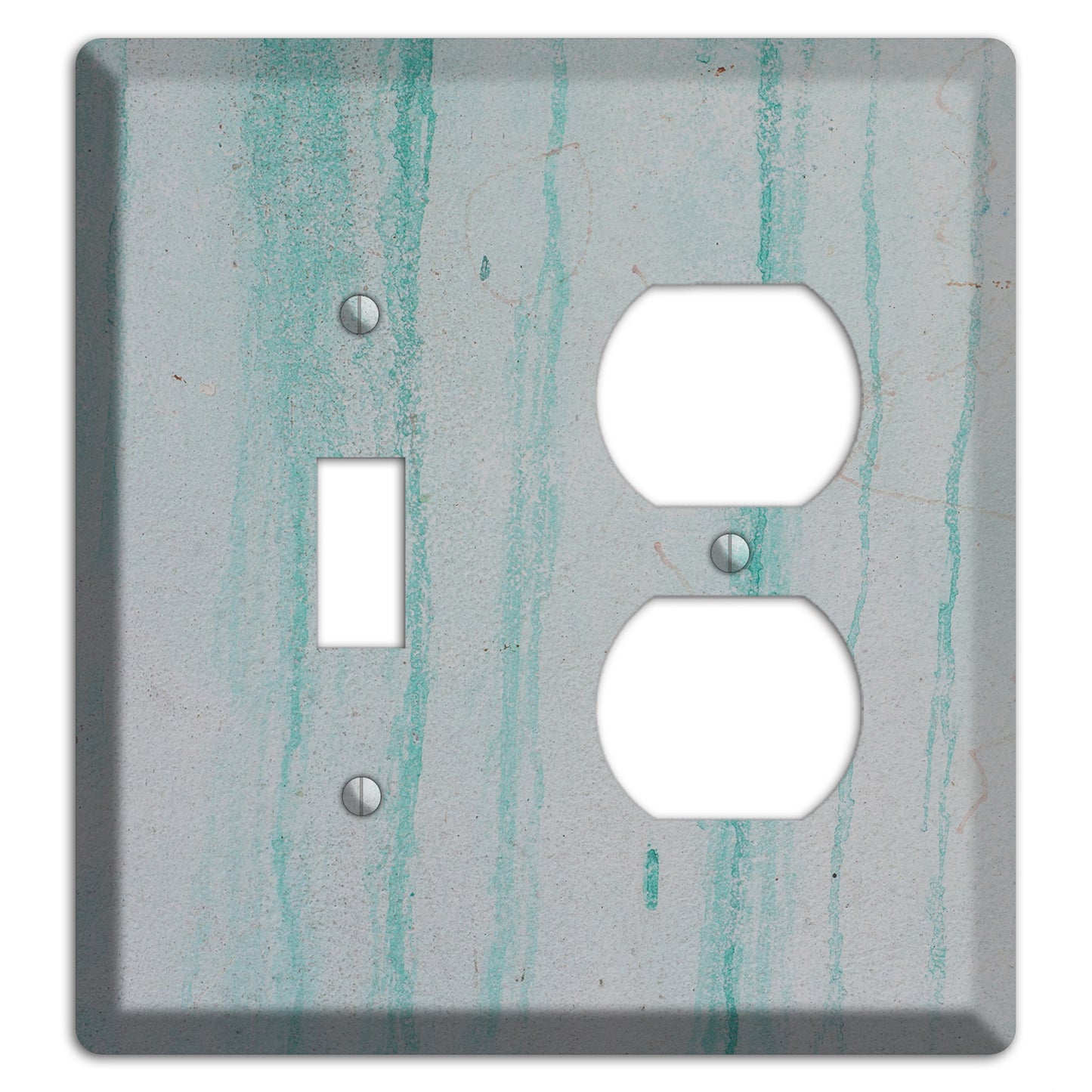 Green Stripes Concrete Toggle / Duplex Wallplate