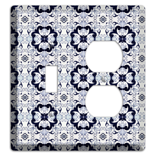 Tavira Tiles 7 Toggle / Duplex Wallplate