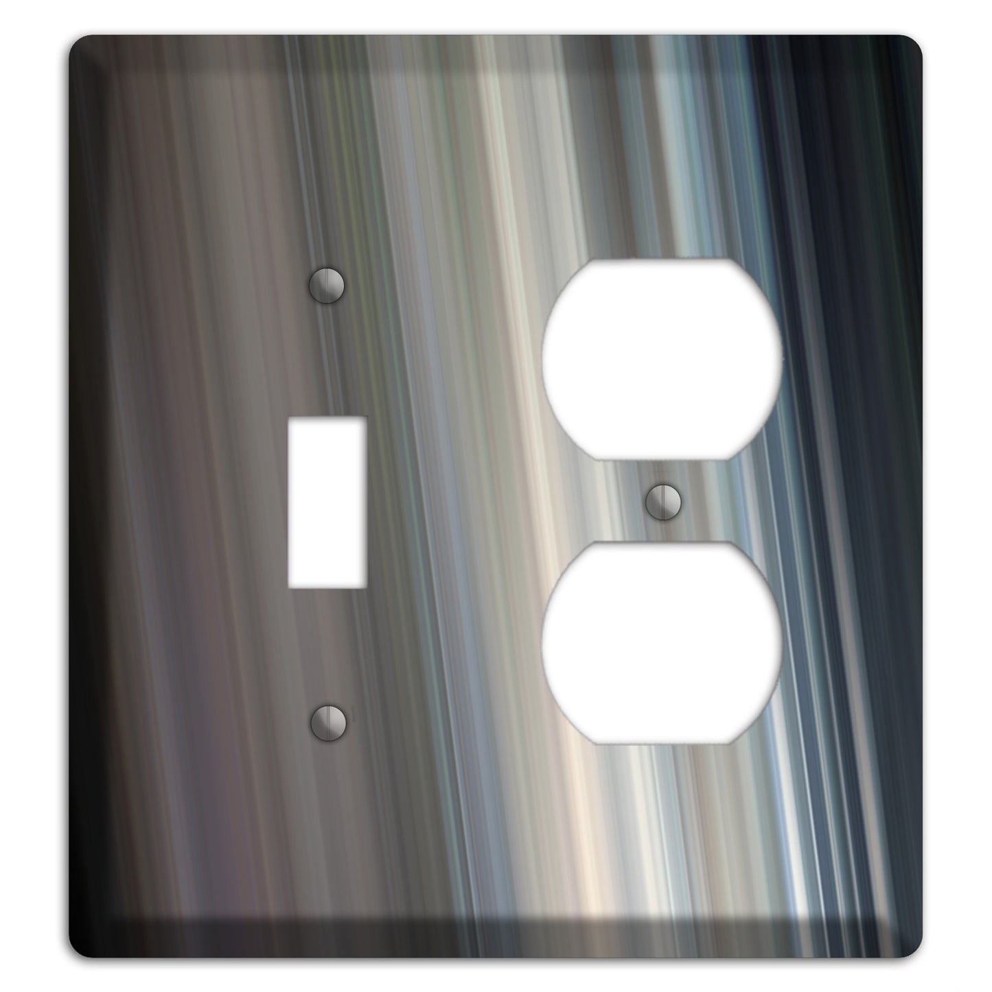 Blue Grey Ray of Light Toggle / Duplex Wallplate