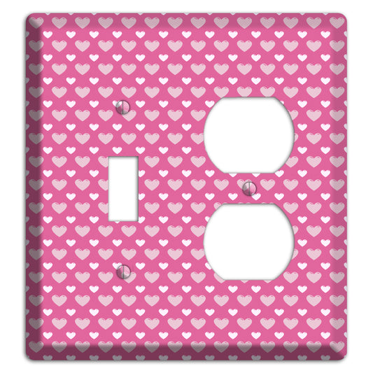 Tiled Small Hearts Toggle / Duplex Wallplate