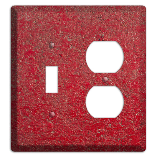 Red Concrete Toggle / Duplex Wallplate