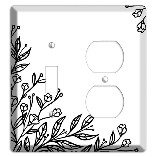 Hand-Drawn Floral 2 Toggle / Duplex Wallplate