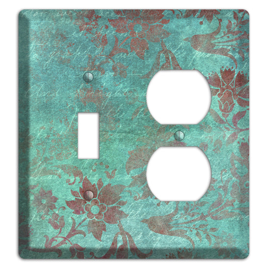 Sea Nymph Whimsical Damask Toggle / Duplex Wallplate