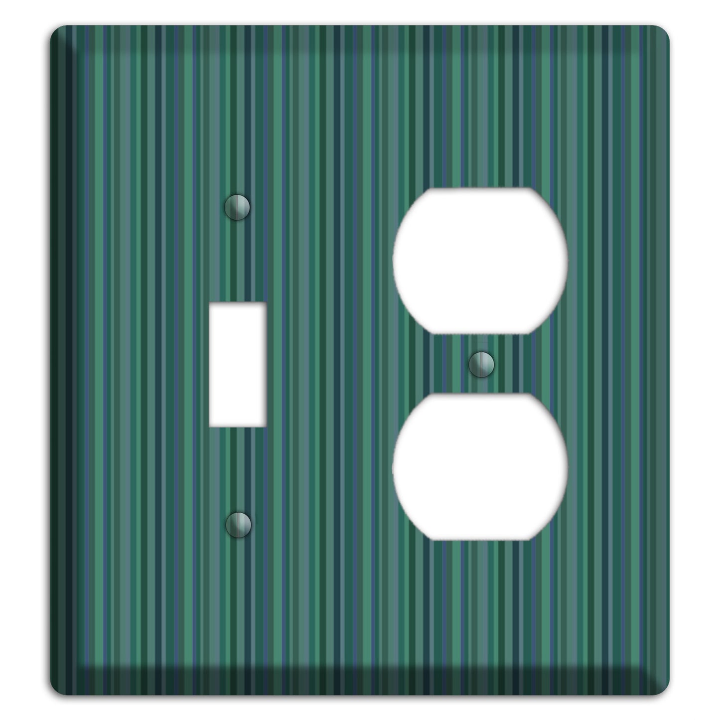 Multi Jade Vertical Stripes Toggle / Duplex Wallplate