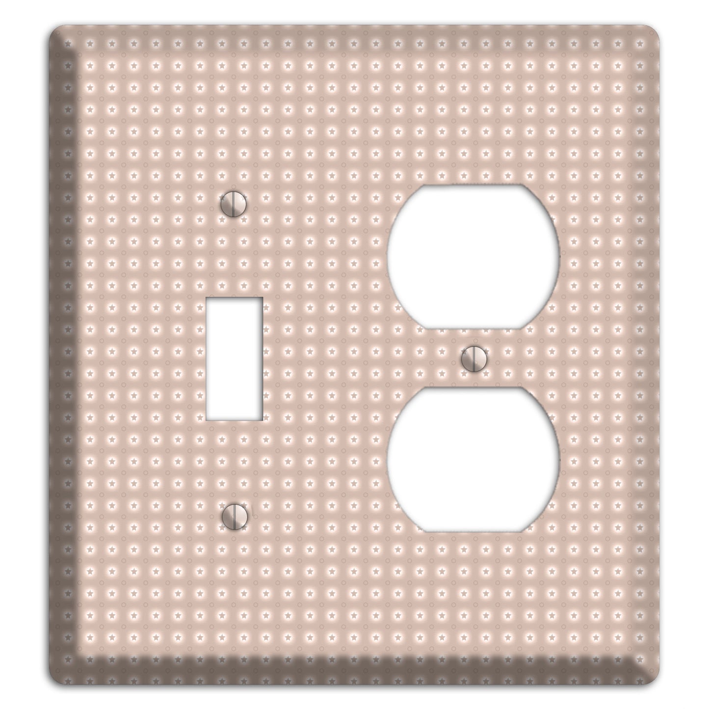 Beige with Circled Stars Toggle / Duplex Wallplate