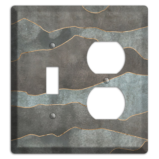 Dusty Blue Mountain Range Toggle / Duplex Wallplate