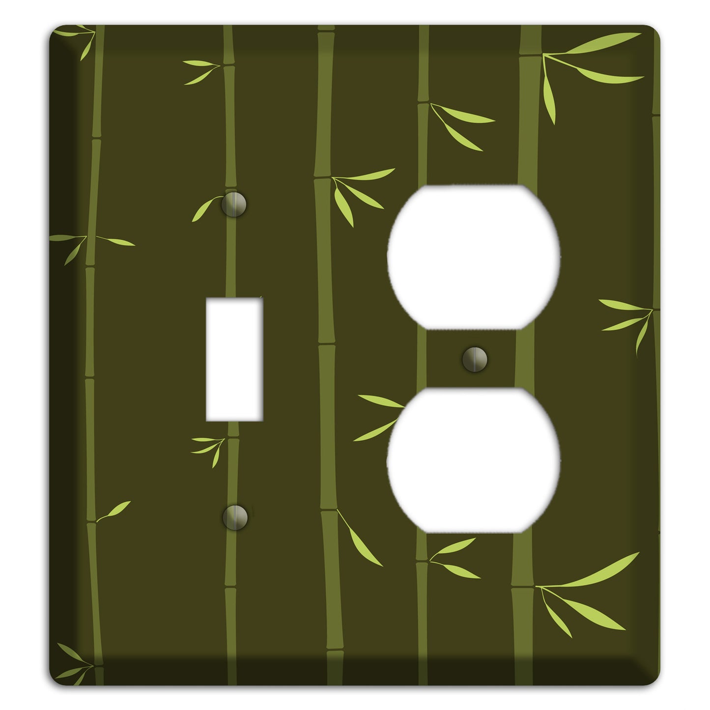 Dark Green Bamboo Toggle / Duplex Wallplate