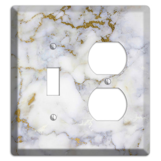 Metallic Bronze Marble Toggle / Duplex Wallplate