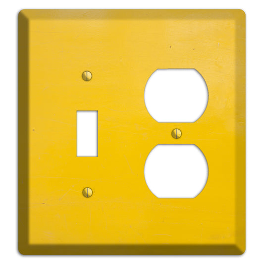 Bright Yellow Concrete Toggle / Duplex Wallplate