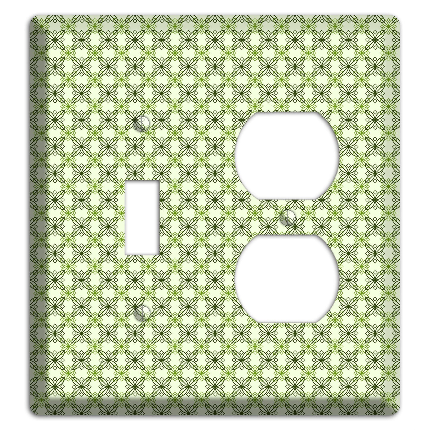 Multi Green Overlain Foulard Toggle / Duplex Wallplate