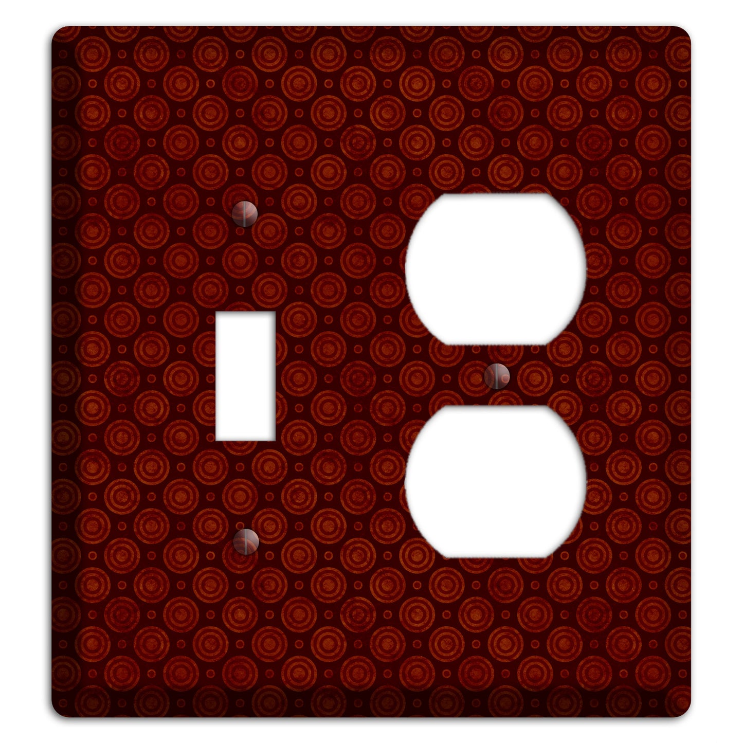 Maroon Circles 2 Toggle / Duplex Wallplate