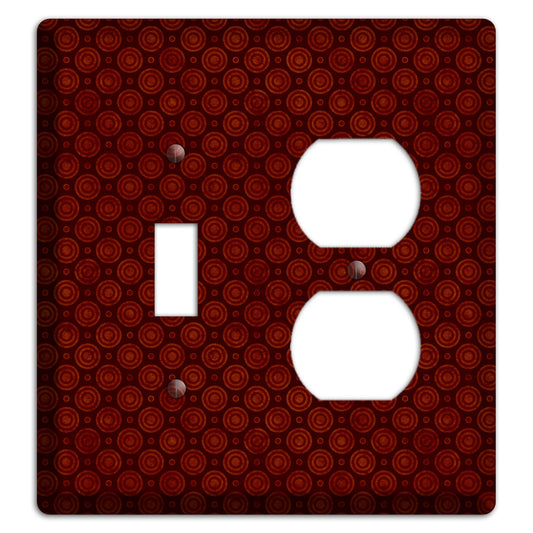 Maroon Circles 2 Toggle / Duplex Wallplate