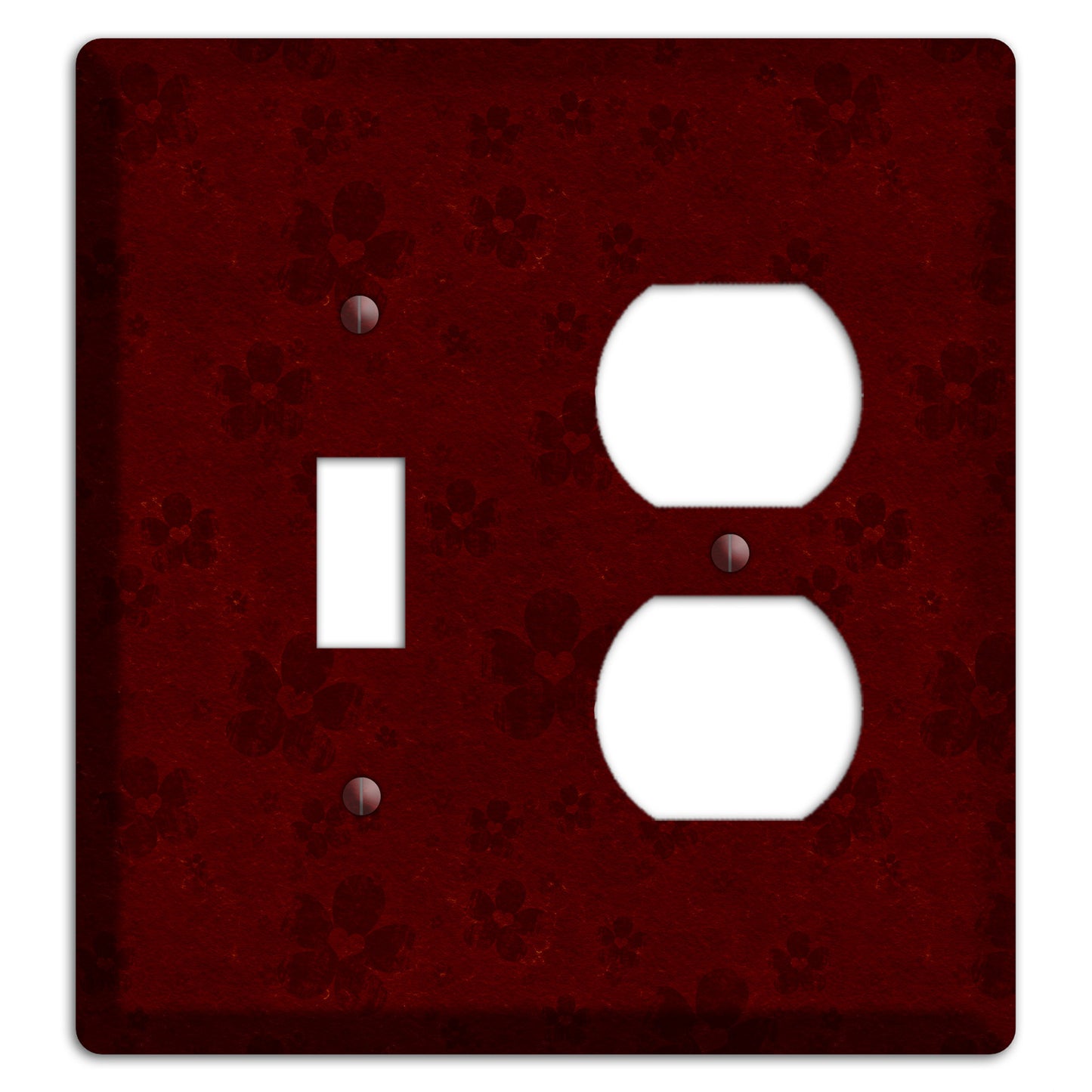 Maroon Grunge Suzani 2 Toggle / Duplex Wallplate