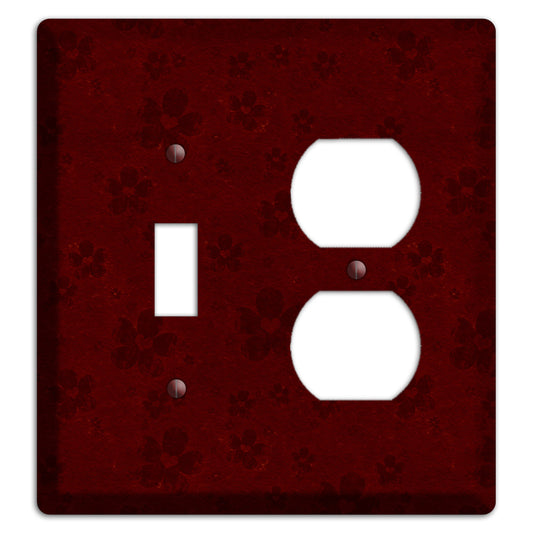 Maroon Grunge Suzani 2 Toggle / Duplex Wallplate