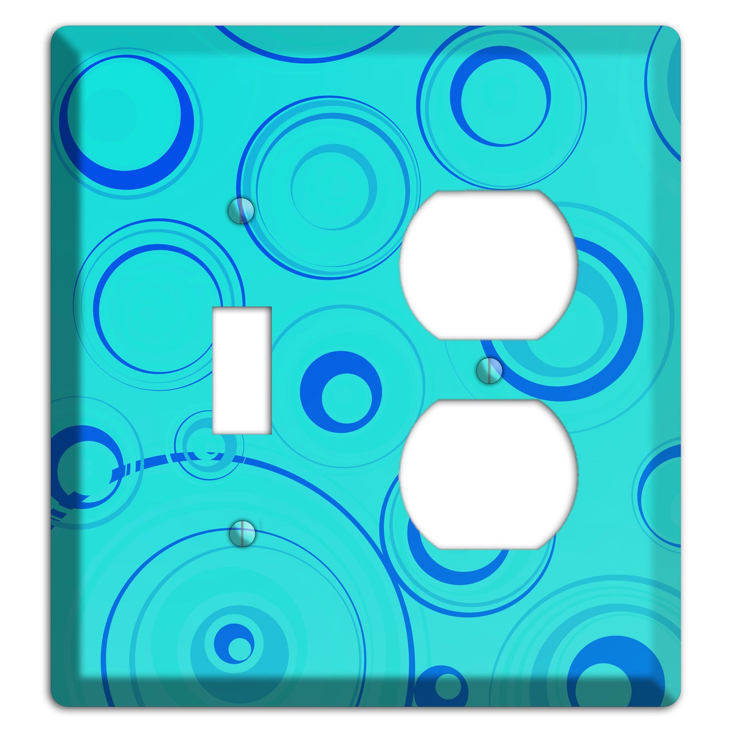 Turquoise Circles Toggle / Duplex Wallplate