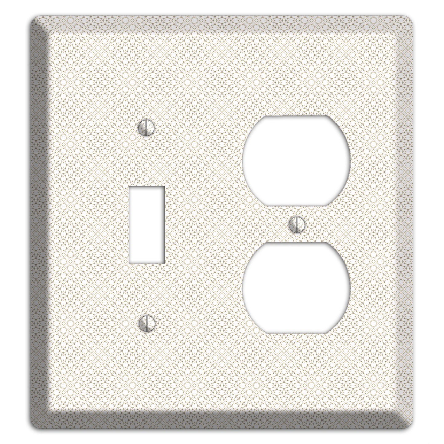 Off White Geometric Toggle / Duplex Wallplate