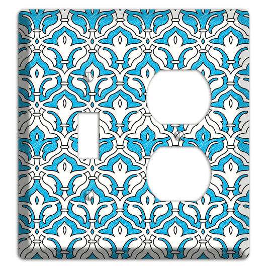 Blue Scallop Tapestry Toggle / Duplex Wallplate