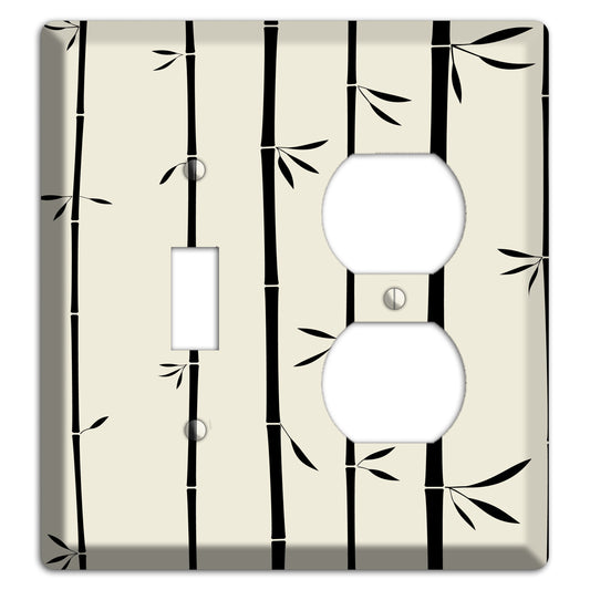 Beige Bamboo Toggle / Duplex Wallplate