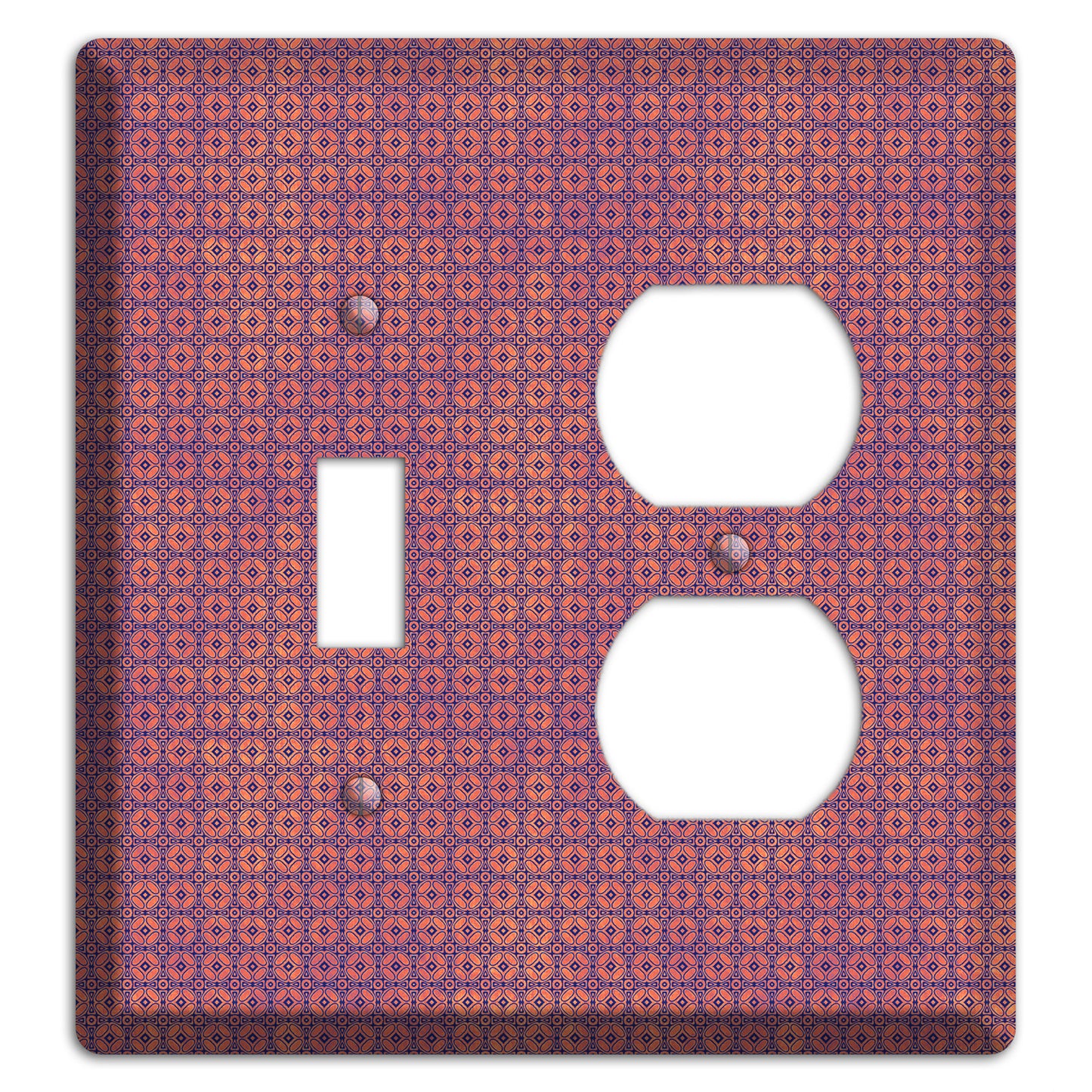 Multi Cranberry Arabesque Toggle / Duplex Wallplate