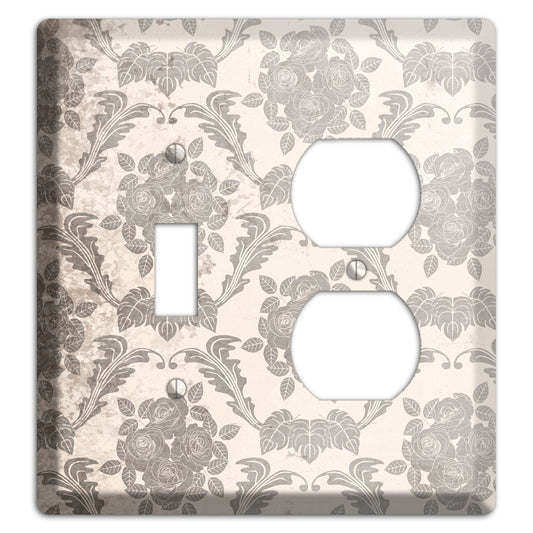 Pearl Bush Vintage Rose Damask Toggle / Duplex Wallplate