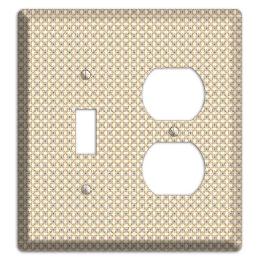 Multi Beige Tiled Arabesque Toggle / Duplex Wallplate