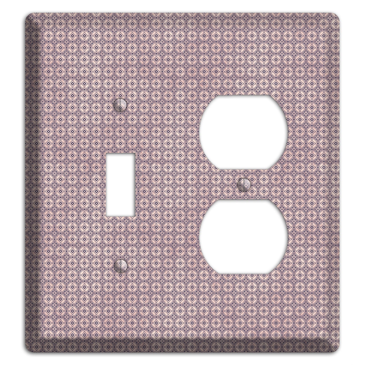 Multi Dusty Mauve Arabesque Toggle / Duplex Wallplate