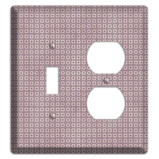 Multi Dusty Mauve Arabesque Toggle / Duplex Wallplate