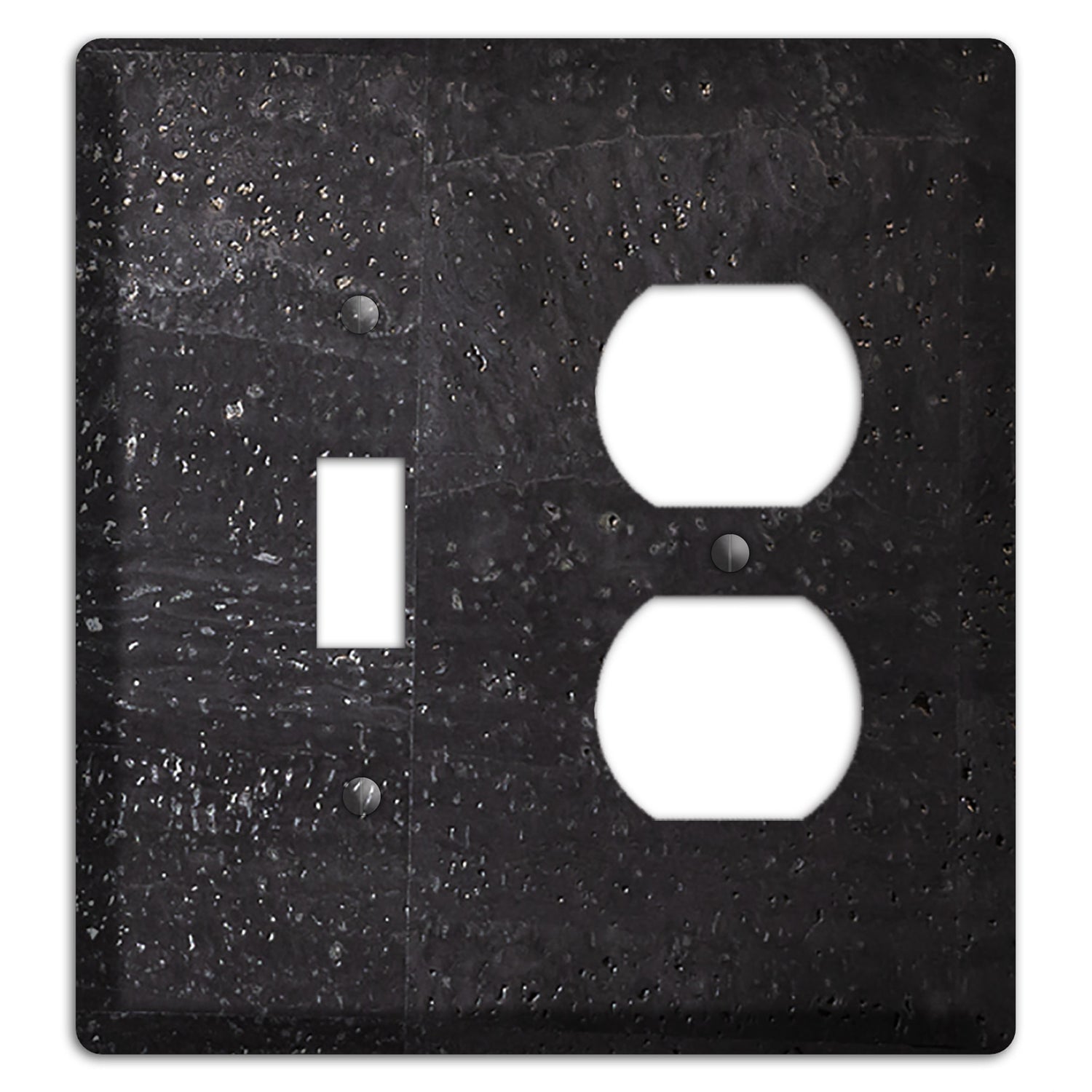 Black Cork Toggle / Duplex Wallplate