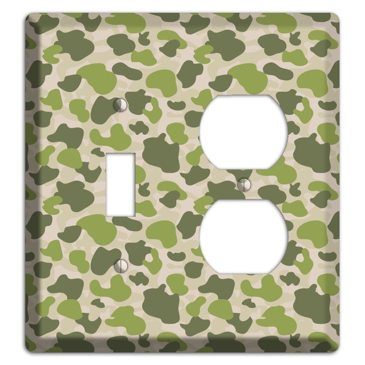 Jungle Green Parachute Camo Toggle / Duplex Wallplate