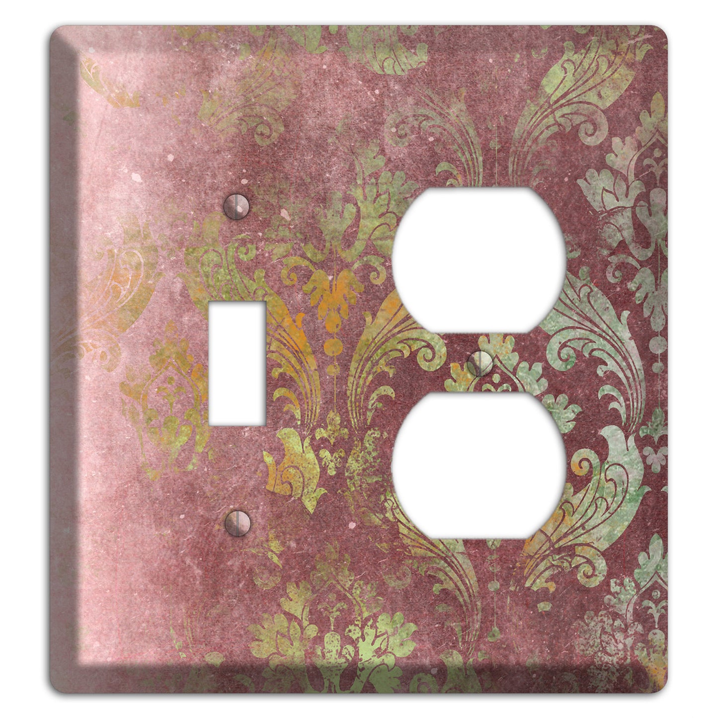 Roman Coffee Whimsical Damask Toggle / Duplex Wallplate