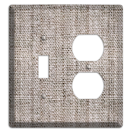 Natural Gray Burlap Toggle / Duplex Wallplate