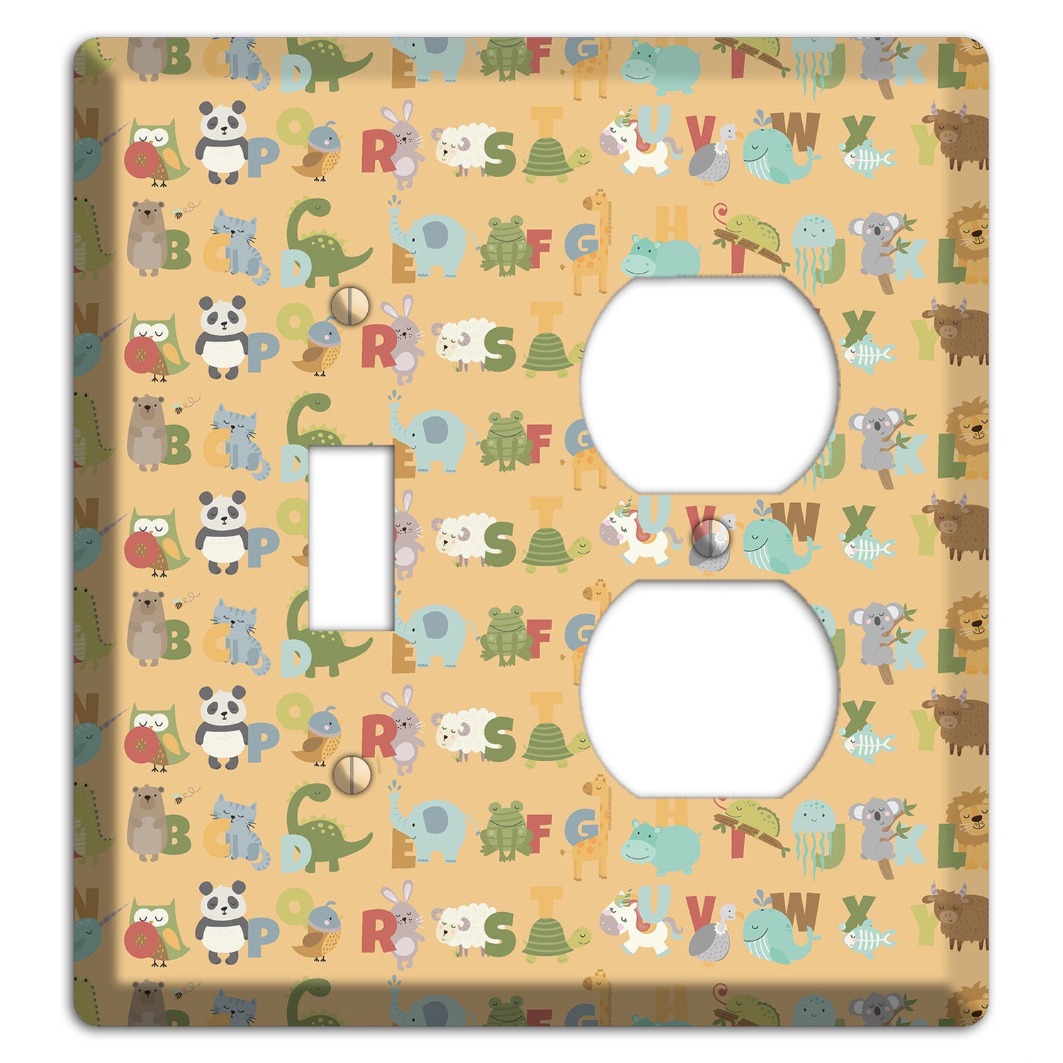 Animal Alphabet 1 Toggle / Duplex Wallplate