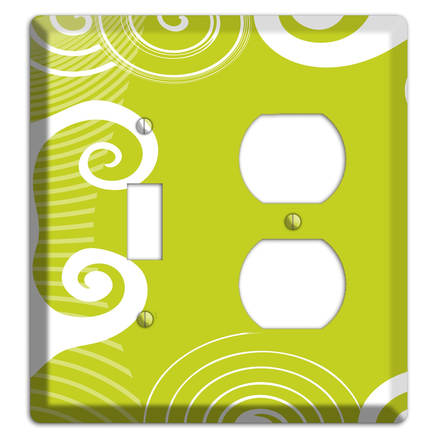 Abstract Green Toggle / Duplex Wallplate