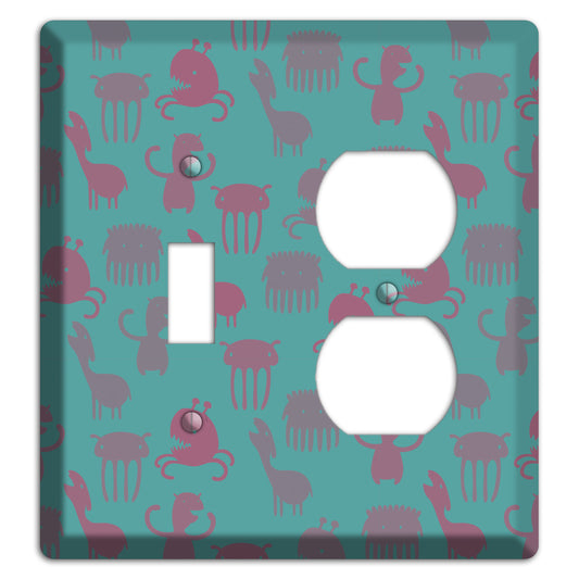 Sily Monsters Green Toggle / Duplex Wallplate