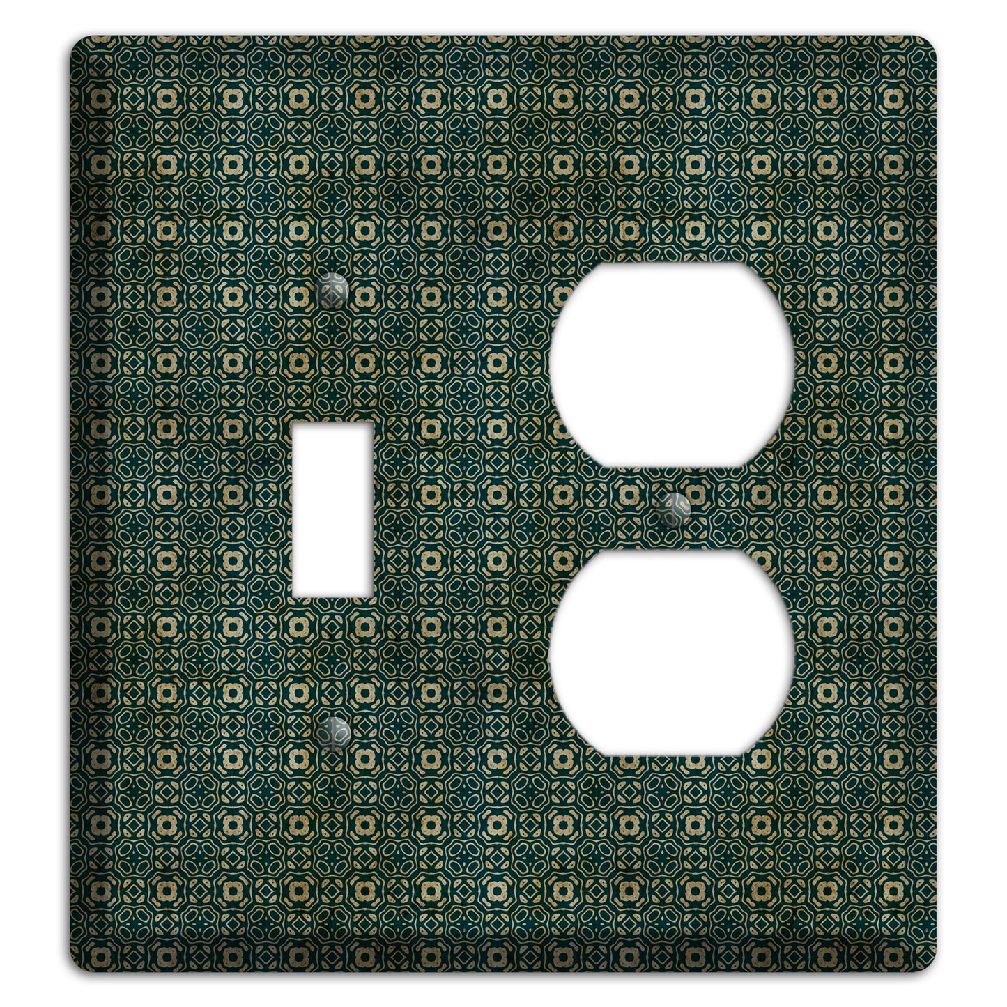 Dark Green Grunge Tapestry Toggle / Duplex Wallplate