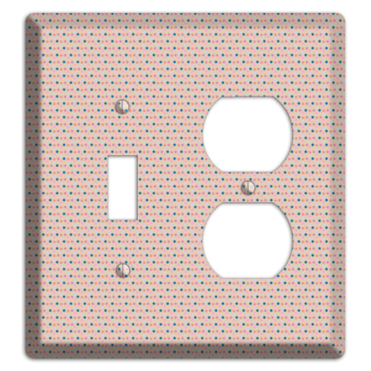 Multi Dusty Pink Tiny Dots Toggle / Duplex Wallplate