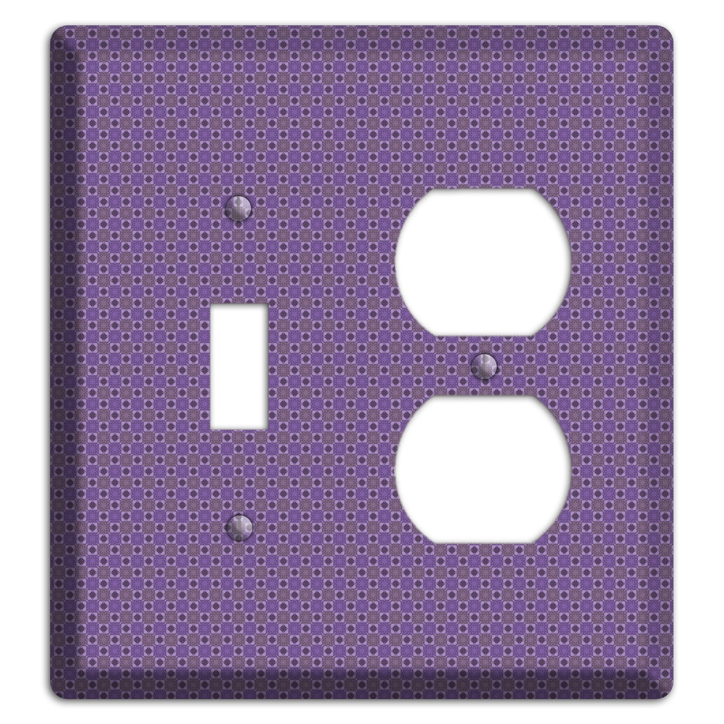 Multi Purple Tiled Toggle / Duplex Wallplate