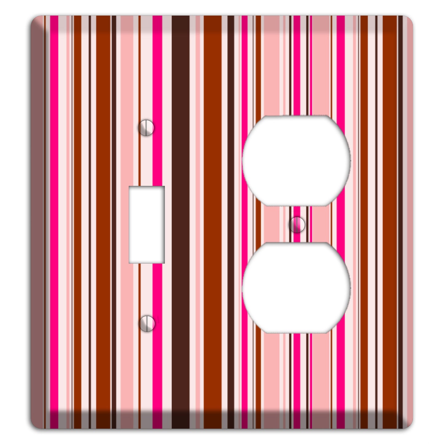 Pink Stripes Toggle / Duplex Wallplate