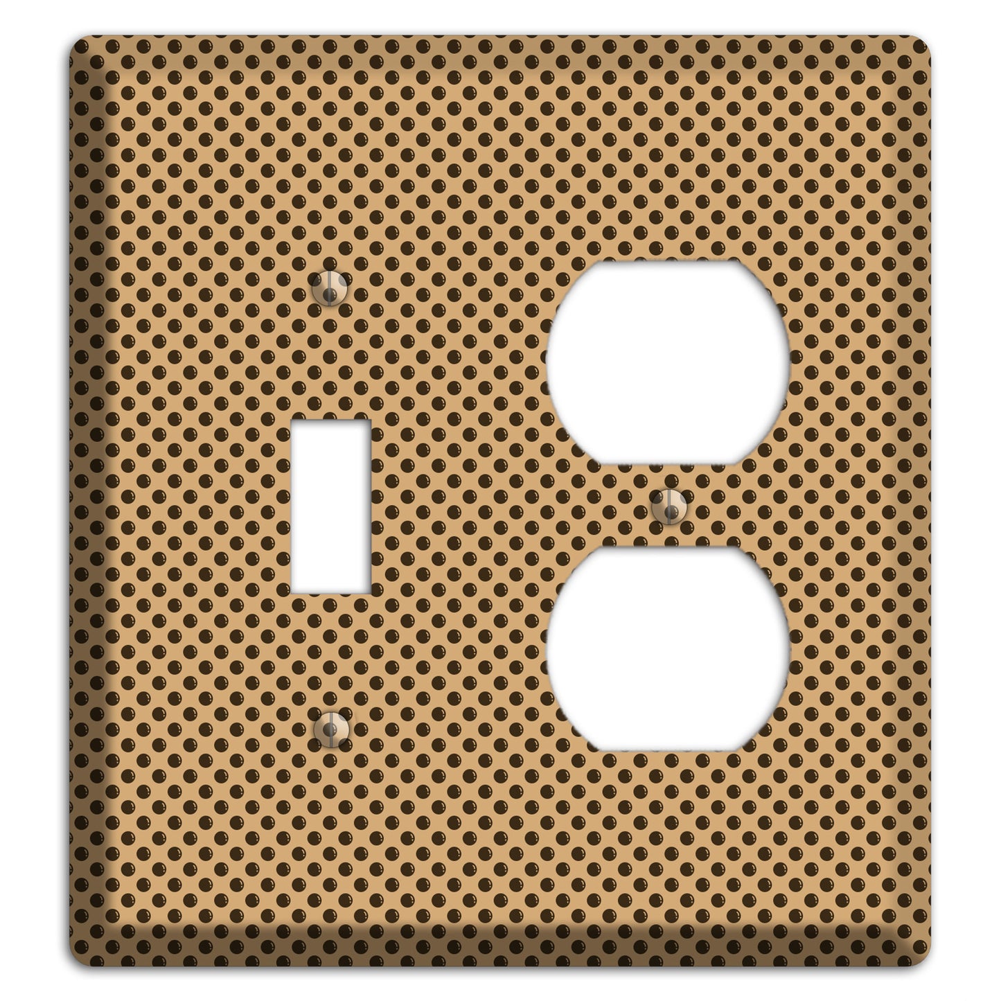 Beige with Brown Polka Dots Toggle / Duplex Wallplate