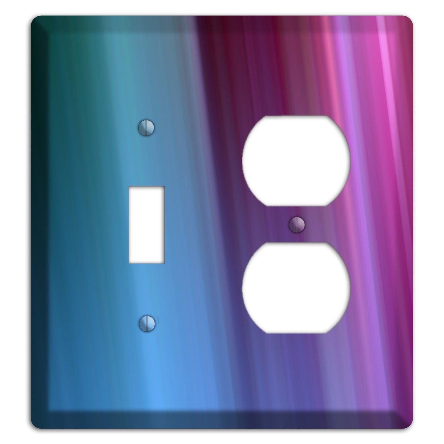 Blue and Purple Ray of Light Toggle / Duplex Wallplate